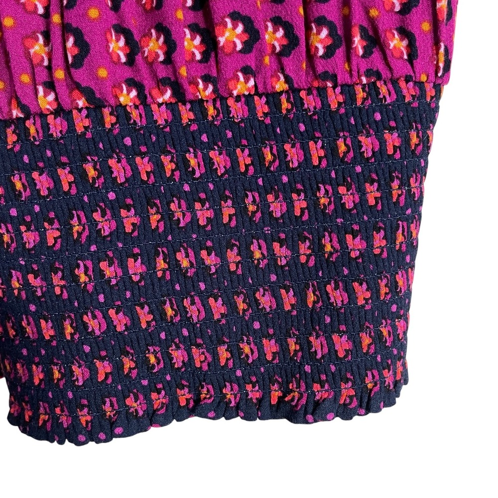 Anthropologie Wrap Blouse in Magenta and Navy - Picture 12 of 12